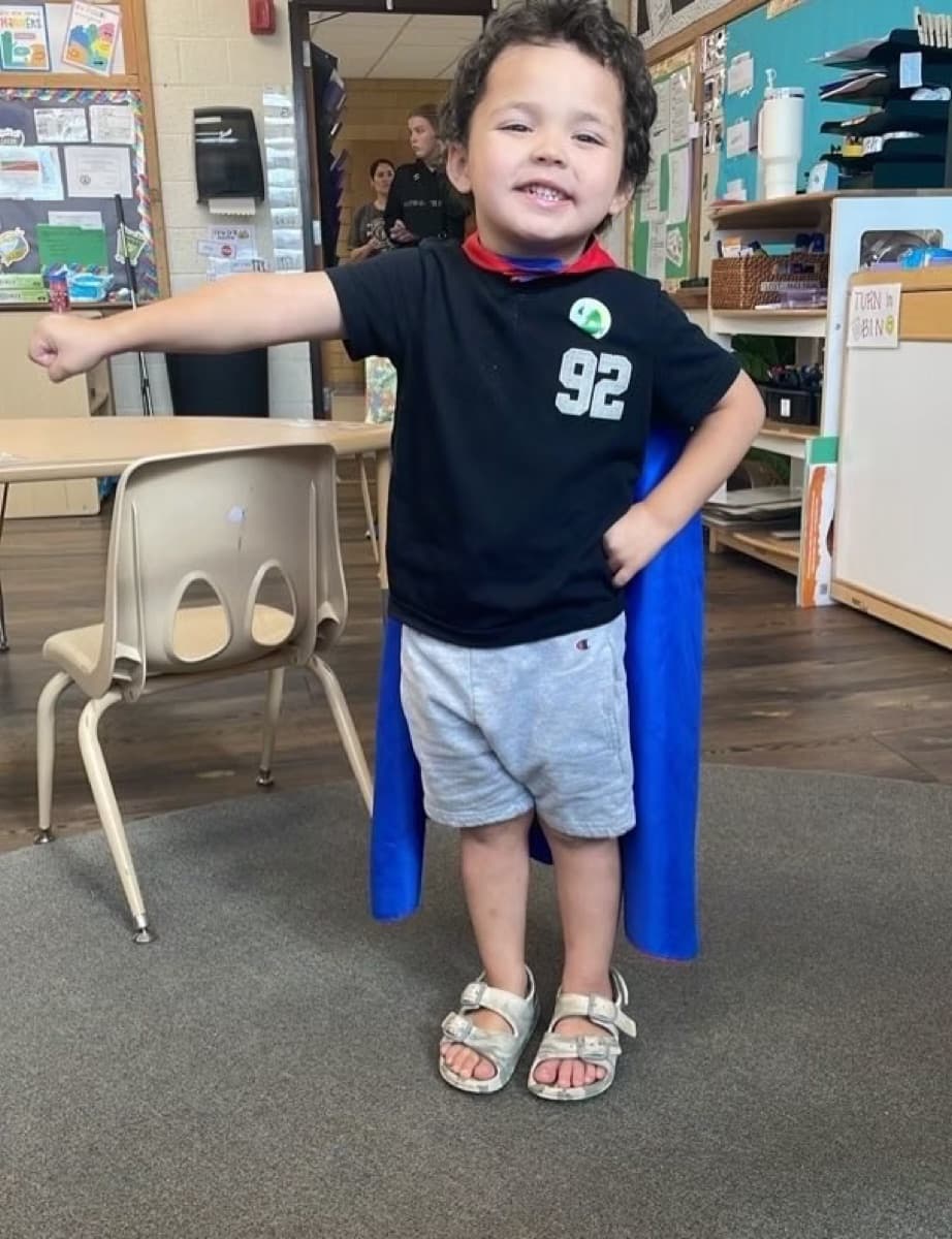 A preschooler learning at The Learning Tree